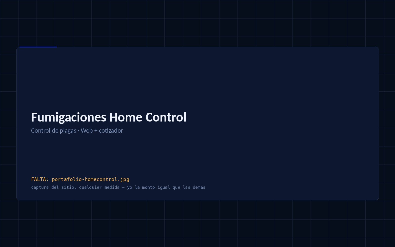 Sitio de Fumigaciones Home Control